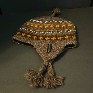 Everest Designs Nepal Earflap Beanie Hat - Ale Brown - Unisex